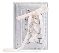 TEMOOUES Portefeuille moderne pour femme avec sangle de ballet - Porte-cartes pratique en cuir synthétique léger - Accessoire pour usage quotidien, blanc, Beauté de masse