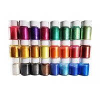 TEMOOUES Poudre nacrée faite à la main, résine époxy, colorant, résine perlée, pigments, forme cristal, fabrication de savon