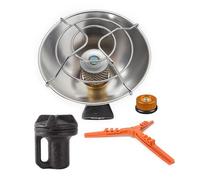 TEMOOUES Réchauffeur Supérieur De Réservoirs d'acier Inoxydable avec La Boîte Rangement Réchauffeur Gaz Portatif Camping en Plein Air Poêle Chauffage Camping en Plein Air