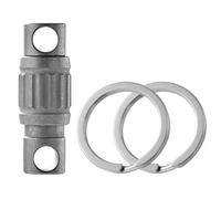 TEMOOUES Release Rapide Pivotant Keychain Anneaux Rotatifs Boulette Trèfle Détachable Outil Extérieur pour Hommes Femmes Course Voiture