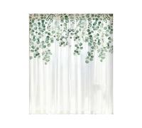 TEMOOUES Rideau transparent en polyester lavable en machine avec passe-tringle pour une installation simple et un faible entretien, rideaux à passe-tringle pour une utilisation domestique