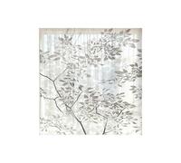 TEMOOUES Rideau transparent en polyester lavable en machine avec passe-tringle pour une installation simple et un faible entretien, rideaux à passe-tringle pour une utilisation domestique