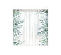 TEMOOUES Rideau transparent en polyester lavable en machine avec passe-tringle pour une installation simple et un faible entretien, rideaux à passe-tringle pour une utilisation domestique