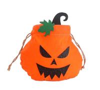 TEMOOUES Sac en forme de citrouille portable réutilisable avec poignée souple pour enfants pour le rangement de la citrouille, Modèle C., Taille unique