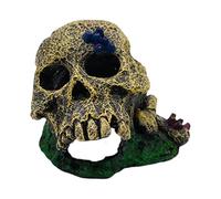 TEMOOUES Skull Head Aquariums Decoration Personalité des Ornements Aquascaping Hide Cave pour Environnement D'aquariums Distinctif Décoration des Aquariums Sûrs