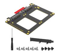 TEMOOUES Solution de Stockage de capacité avec Extension d ' Adaptateur d ' interfaces 2 SFF8639 PCIe 8X