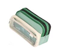 TEMOOUES Trousse à crayons de grande capacité de style japonais - Trousse transparente pour stylos scolaires et de bureau, C