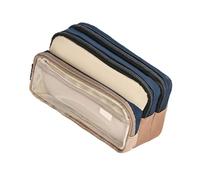 TEMOOUES Trousse à crayons de grande capacité de style japonais - Trousse transparente pour stylos scolaires et de bureau, b