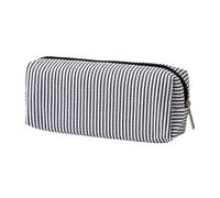 TEMOOUES Trousse à crayons de voyage légère rayée avec fermeture éclair - Multifonctionnelle pour l'école, le bureau, les fournitures de bureau, les fournitures de bureau, les pochettes de rangement