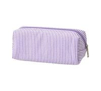 TEMOOUES Trousse à crayons de voyage légère rayée avec fermeture éclair - Multifonctionnelle pour l'école, le bureau, les fournitures de bureau, les fournitures de bureau, les pochettes de rangement