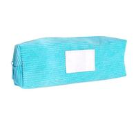 TEMOOUES Trousse à crayons en velours côtelé de couleur bonbon grande capacité pour stylos de style japonais, bleu lac, Taille unique