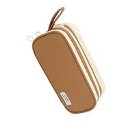 TEMOOUES Trousse à crayons pratique simple de grande capacité pour fournitures scolaires et de bureau - Grande capacité - Pochette simple pour étudiant, b