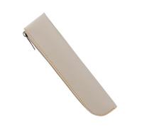 TEMOOUES Trousse à stylos pratique en cuir PU de grande capacité pour crayons simples fournitures scolaires de bureau grande capacité pochette en cuir PU pour étudiant, Blanc abeille, Taille unique