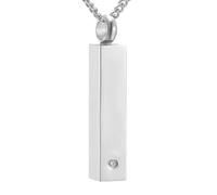 TEMOOUES Verbot De Diamants Simples Vertiment Médaillon Scintillant Les Pendentifs Cristallins Boîte Crémation Scintillante Crystal Pendants Ashes Verte-mi-Chemin pour Les Femmes