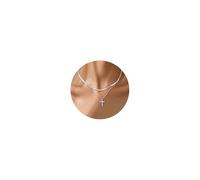 TempBeau Chaîne en forme de croix pour femme et fille - En acier inoxydable plaqué or 18 carats - Pour Pâques, anniversaire, communion, Du kannst es regulieren, Acier inoxydable, Sans