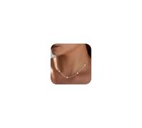 TempBeau Collier pour femme plaqué or 18 carats avec papillon/trèfle/cœur en cuivre/acier inoxydable, colliers pour femme, chaîne dorée pour anniversaire, mariage, anniversaire de mariage, 38 + 5 cm