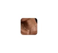 TempBeau Collier pour femme plaqué or 18 carats avec papillon/trèfle/cœur en cuivre/acier inoxydable, colliers pour femme, chaîne dorée pour anniversaire, mariage, anniversaire de mariage, 38 + 5 cm
