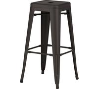Tempe tabouret de bar sans dossier, métal gris.