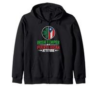 Temper Irlandais avec Attitude portoricaine moitié Irlande Boricua Sweat à Capuche