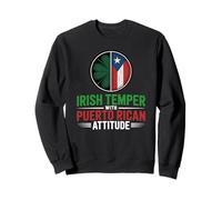 Temper Irlandais avec Attitude portoricaine moitié Irlande Boricua Sweatshirt