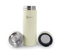 TEMPERA Bouteille Infuseur isotherme - 420ml | Double Paroi Acier inoxydable 316, Sans BPA | Filtre monobloc intégré en acier inoxydable | Étanche, Garde le chaud 8h, Froid 12h | Maté - Thé - Fruit