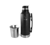 TEMPERA Thermos à maté - 1L | Double Paroi Acier inoxydable, Sans BPA | Calebasse/Gobelet 240ml intégrée | Garde le chaud 24h, Froid 30h | Verseur de précision à gâchette | Maté - Thé - Café