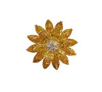 Temperament Flower Rhinestone Silk Scarf Button Sweater Coat pin Elegant Brooch Corsage Accessories Female Made in China