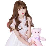 Tempérament longue dentelle moelleuse Perruques pleines avec franges d'air Couleur des racines sombres résistantes à la chaleur cheveux de fibre synthétique résistant à la cosplay 24 pouces (couleur: