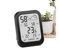 Temperature And Humidity Meter, Real-Time Indoor Monitoring Sensor With Weather Forecast, Electronic Precise Temperature Meter With °C/°F Display, Digital Hygrometer Thermometer For Home And Office
