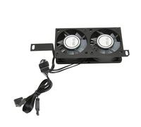 Température argb contrôlée à double ventilateur refroidisseur de mémoire PWM 1000 à 3000 tr/min pour DDR 2 DDR3 DDR3 DDR4 DDR5 Réglage de la vitesse intelligente refroidissement (Noir)