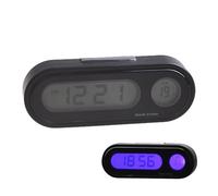 Temperature Clock for Car - 1.38 inch ABS Dashboard Gauge | Electronic Clock Thermometer - Easy Install Accessory Showing Time and Temperature for Interior Car Aesthetics and Convenience