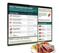 Température de la viande - Guide magnétique pour barbecue - Table de température professionnelle - Ustensile de cuisine pour la cuisson du steak, du bœuf, du porc, de la volaille, du barbecue, de la