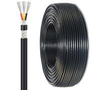 Température du câble galvanisé en PVC D Câble en cuivre étamé 3 conducteurs blindé 14-28 A WG pour basse tension (25 m, 3 C-24 A WG)