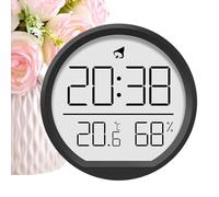 Temperature Humidity Monitor, Magnetic Digital Temperature Meter, Indoor Humidity Gauge Meter with Timer for Home Bedroom Kitchen Living Room Greenhouse Garage Bathroom Shower