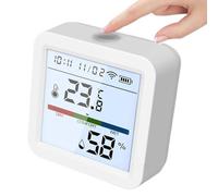 Temperature Humidity Monitor, Smart Hydrometer Humidity Meter, 2.2x2.2x0.91 inches Portable High Accuracy Wireless Digital Detectors for Weather Tracking, Remote Air Quality Monitoring
