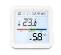 Temperature Humidity Monitor, Smart Wireless Hydrometer, 2.2x2.2x0.91inch, High-Accuracy Digital Sensor, Weather Tracker Device, Ideal for Home, Industrial, Scientific, Remote Use