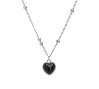 Temperature-Sensing Heart Necklace - Dynamic Color-Changing Pendant | Stylish & Collarbone Accessory for Daily Wear | Trendy Women’s Fashion Jewelry