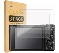 Tempered Glass Compatible with Sony RX100 VII Digital Camera DSC-RX100M7 [Pack of 3] Screen Protector Film 9H Hardness