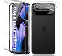 Tempered Glass For Google Pixel 9 Pro, 2+2 Pieces Screen Protector Film With Installation Tools And Rear Camera Protector, 9h Hardness High Definition Bubble-Free