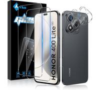 Tempered Glass For Honor 400 Lite With Rear Camera Protector [2+2 Pieces], 9h Hardness [Bubble-Free] [Ultra Hd] Ultra Resistant Tempered Glass Screen Protector [Transparent]