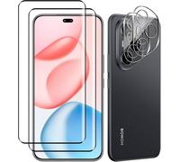 Tempered Glass For Honor 400 Pro, 2 Pieces 3d Screen Protector And 2 Pieces Rear Camera Protector, Bubble Free, Double Protection