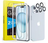 Tempered Glass For Iphone 15 6.1 Inch, Contain 2 Screen Protectors And 2 Rear Camera Protectors, Set Of 4, Glass Protection With Easy Alignment Tool, Hd