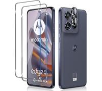 Tempered Glass For Motorola Moto Edge 50 Neo, 2 Piece Screen Protector Films And 1 Pack Rear Camera Protector Individual, Hardness 9h Glass, Hd Transparent, Anti-Scratch