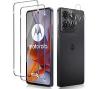 Tempered Glass For Motorola Moto G75 5g, 2 X Screen Protectors And 2 X Rear Camera Protectors, Scratch-Resistant, 9h Glass, Hd Transparent