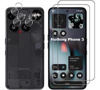 Tempered Glass For Nothing Phone 3, 2+2 Pieces Screen Protector + Rear Camera Film, 9h Hardness Hd Anti-Scratch Bubble-Free Tempered Glass Screen Protectors