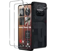 Tempered Glass For Nothing Phone 3a 5g With Black Rear Camera Protector, 9h Hardness Bubble-Free Screen Protector, Ultra Hd Tempered Glass Film [2+2 Pieces]