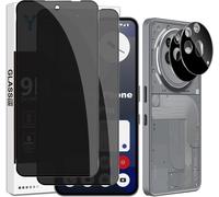 Tempered Glass For Nothing Phone 3a Pro 5g Anti-Spy, 2 Pieces Privacy Screen Protector And 2 Pieces Rear Camera Protector, 9h Hardness Anti-Spy Film