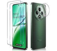 Tempered Glass For Oppo Reno 12 Fs 5g With Rear Camera Protector [2+2 Pieces], 9h Hardness [Bubble-Free] [Ultra Hd] Heavy Duty Tempered Glass Screen Protector [Transparent]