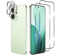 Tempered Glass For Oppo Reno 14 Pro, 2 Pieces Screen Protector Film And 2 Pieces Rear Camera Protector, Bubble Free, Double Protection