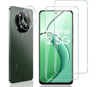 Tempered Glass For Realme 12 / Realme 12x 5g, 2 Pieces Screen Protector With 2 Pieces Rear Camera Protector, 9h Hardness Bubble-Free Film, Ultra Hd Tempered Glass